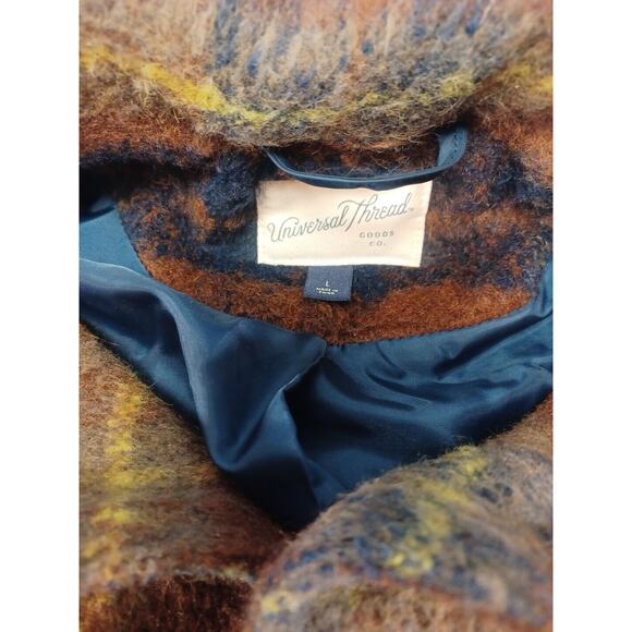 Universal Thread Jacket Women Retro Plaid Striped Size Large Funky Button Up - Picture 5 of 10